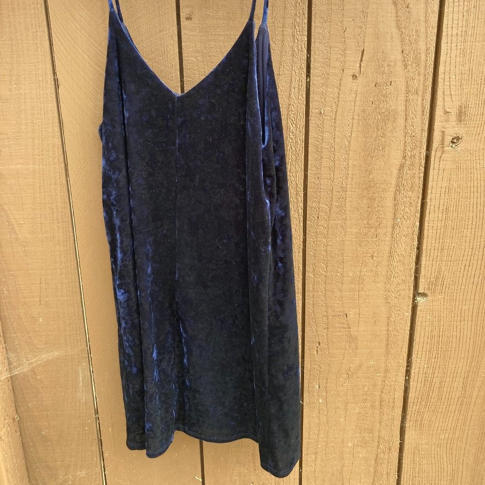 Velvet Dark Blue Dress Size M